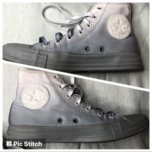 Two Tone Ombré Faded Gray Converse Chuck Taylor Hi-Top size 7 women’s